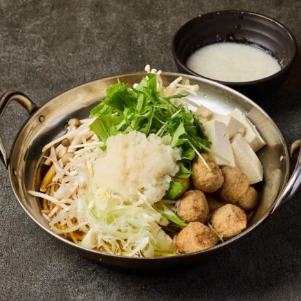 【雅】鮮魚二種盛りにとろろとおろしのみぞれ鍋付き！2時間飲み放題8品3500円※1月5日～