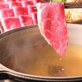 [All-you-can-eat & all-you-can-drink 120 minutes] Carefully selected beef shabu-shabu course 4,960 yen