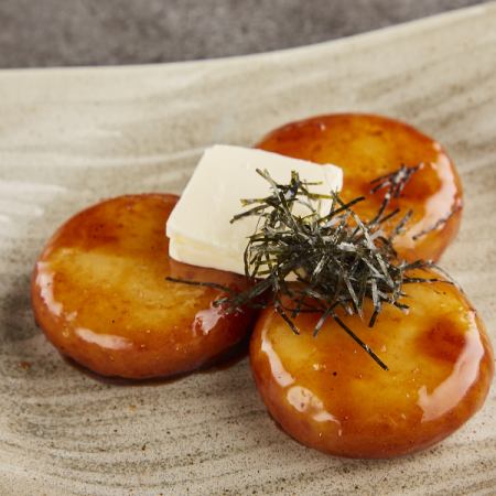 Potato mochi butter soy sauce