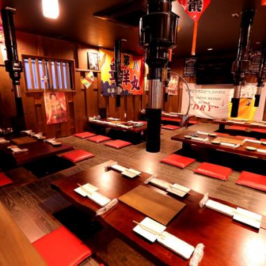 [Relaxing digging kotatsu is for banquets ◎] The spacious digging tatami banquet space can be used for up to 36 people OK ★ It is absolutely recommended for banquets in groups as well as children and use ♪ You can enjoy it raw There is also a course where you can fully enjoy the famous “chicken charcoal grilled” that uses only local chicken squeezed on the day with good freshness.