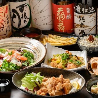 居酒屋定番コース2.5時間飲み放題付き4580円→4000円（税込）８品（金土祝前日は2H）