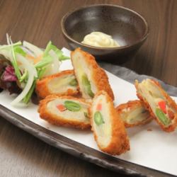 아야 야채 가위 치즈 플라이