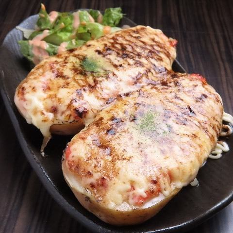 我肯定會再做一次！明太子蛋黃醬起司馬鈴薯配奶油