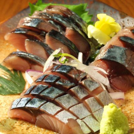 Hachinohe-jime mackerel sashimi
