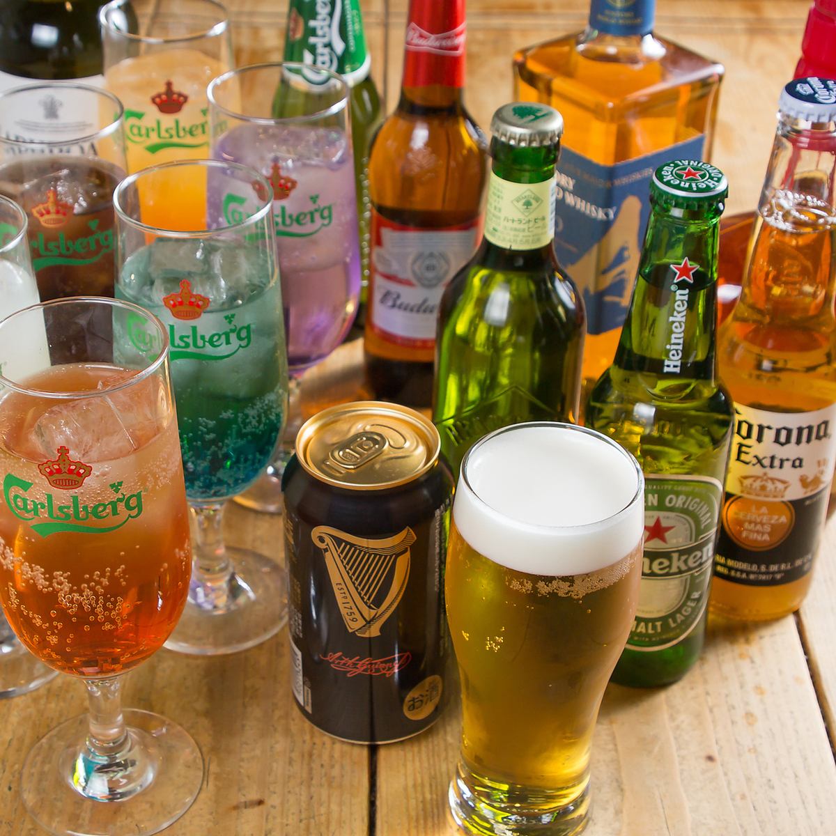 飲み放題コースを多数ご用意しております!サク飲みや2次会に◎