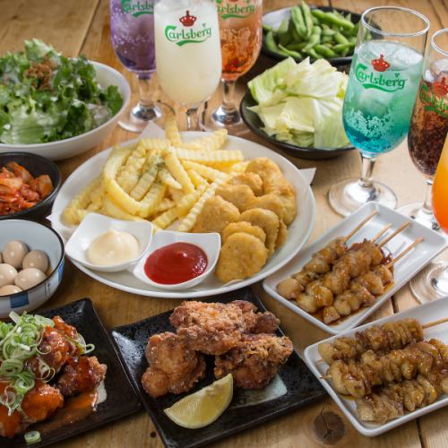 【学生・宴会に】4時間食べ飲み放題コース3500円(税込3850円)