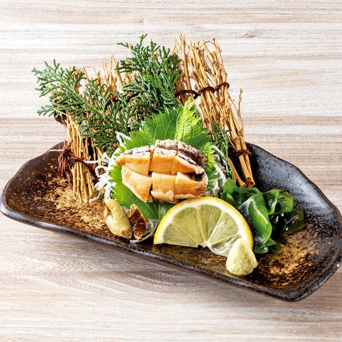 活蝦夷あわびの刺身