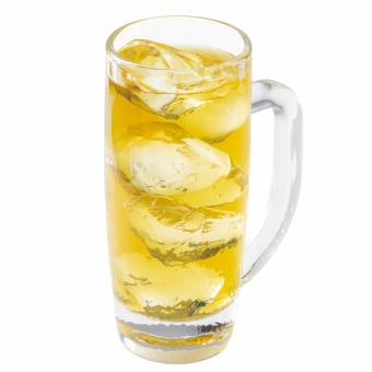 鍛高譚緑茶割り