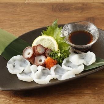 <Hokkaido> Thinly sliced raw octopus with ponzu sauce