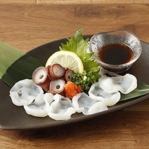 <Hokkaido> Thinly sliced raw octopus with ponzu sauce