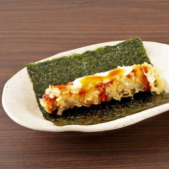 Una-ten butter / Soft-boiled egg tempura with lumpfish caviar each