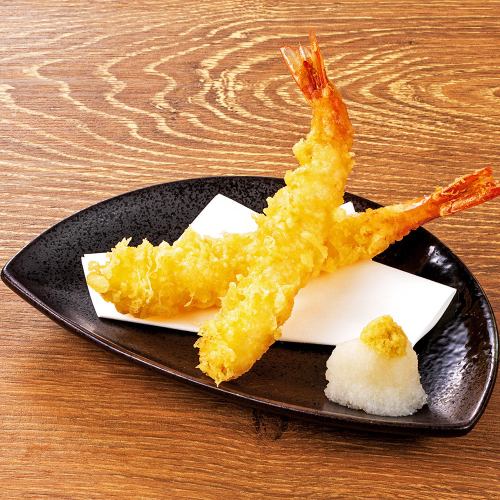 Shrimp tempura (2 pieces) / Crown chrysanthemum tempura each