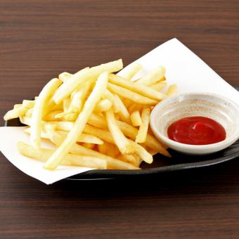 Freshly fried potato fries / Shimanto green laver tempura / Soft fried squid each