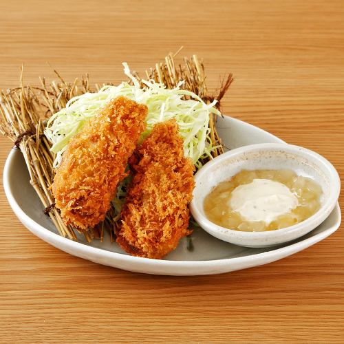 <Okayama Prefecture> Fried Oysters with Setouchi Lemon Tartar Sauce (2 oysters) / Crispy Fried Cheese