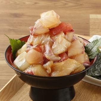 Heaping servings of fresh market fish bowl