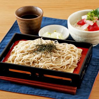 市場鮮魚小丼と信州そばセット