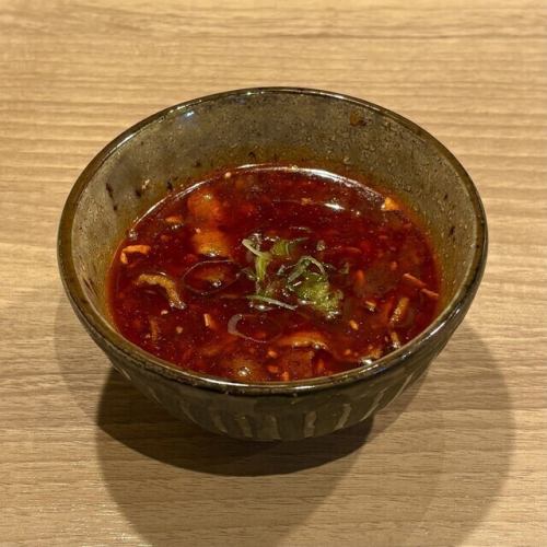 ◎ 温) 肉そぼろ辣油つゆ