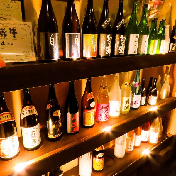 There are a wide variety of shochu alongside the slurries, and of course plum wine!