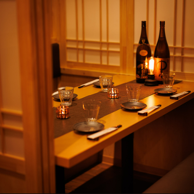 扉◎プライベート空間!仕切りは調節可能!人数に合わせて。