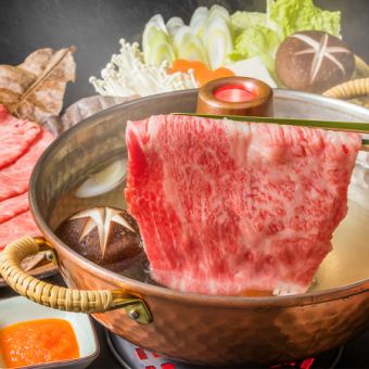"Zuizen Course" 10 dishes including a choice of A5 Wagyu beef hotpot, 3 hours of all-you-can-drink, 9000 yen ⇒ 8000 yen ※Year-end restrictions apply