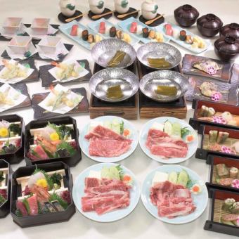 Exquisite! Kuroge Wagyu beef shabu-shabu course ≪All-you-can-drink for 2 hours + 9 dishes in total≫ 7,300 yen ⇒ 7,000 yen