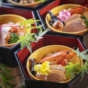 【琥珀套餐】什錦小菜、花椒回鍋肉、海鮮蔬菜等≪共7道菜≫5,800日圓（含稅）