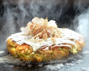 Meringue Fluffy Okonomiyaki (Special/Seafood/Pork Ball)