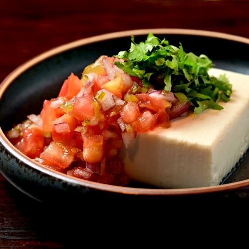 冷奴　和風トマトサルサ