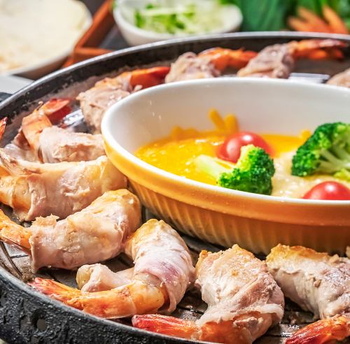 새우 롤 삼겹살 세트