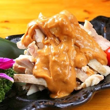 芝麻酱冷蒸鸡（棒棒鸡）