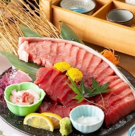 『マグロと黒毛和牛の贅沢コース』豪華8品 2時間飲み放題付 5500円⇒4500円