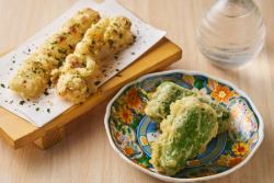 Whole bell pepper tempura