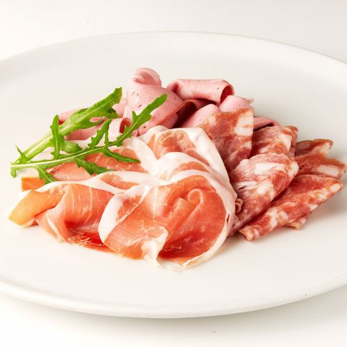 Assorted salami and ham