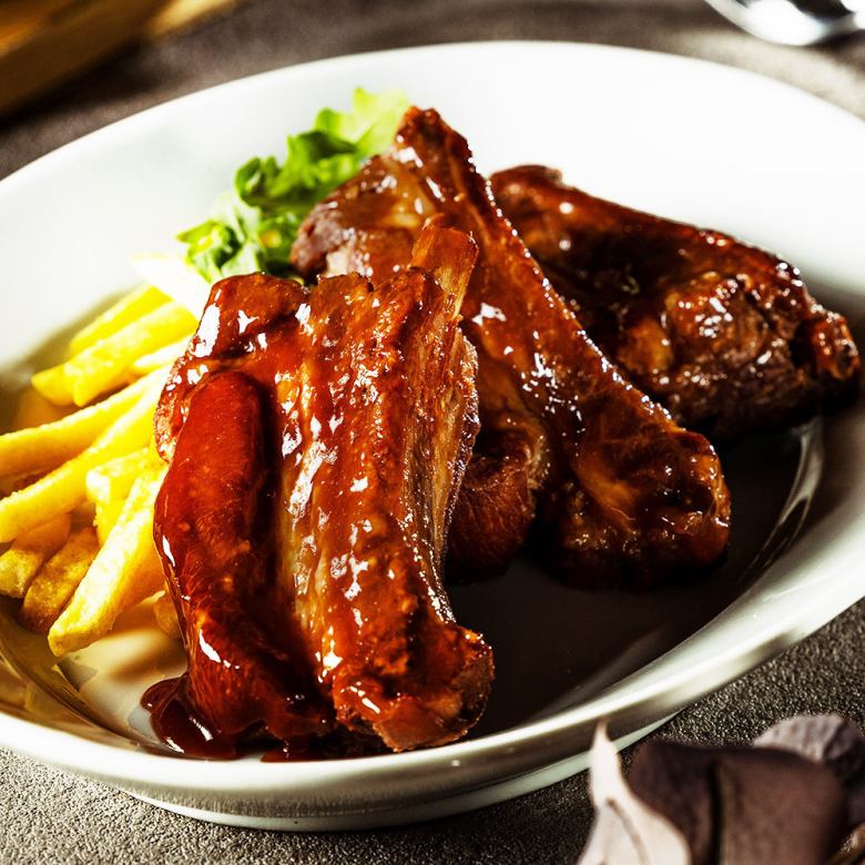 特色排骨 - 带骨五花肉配肉汁