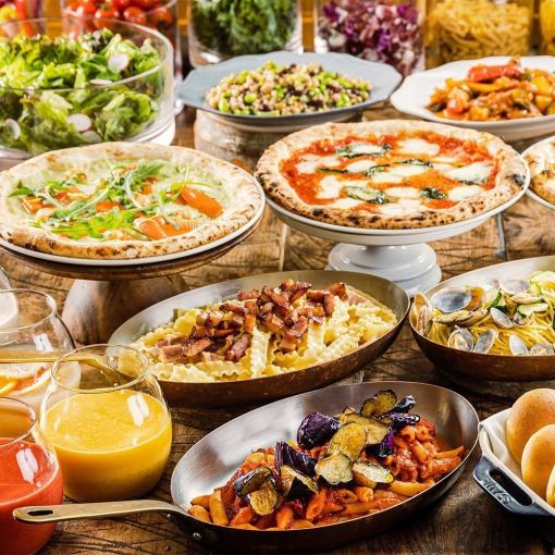 【貸切ブッフェ】自慢のピッツァや前菜等イタリアンが食べ放題＆飲み放題◆5000円～