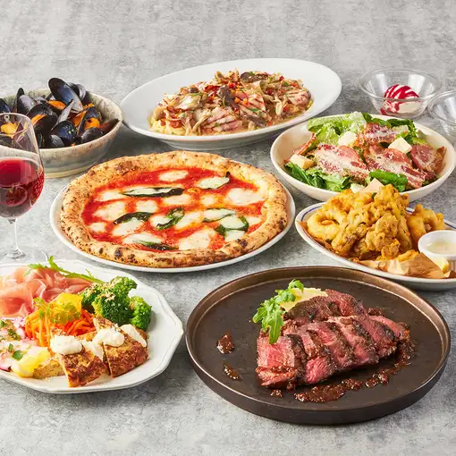 11/18~Year-End and New Year Party Premium Plan with 2-Hour All-You-Can-Drink ★8 Dishes (12 Items) Including Grilled Beef, Pizza, Pasta, etc.