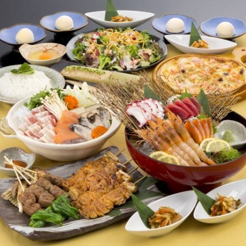 仲間でシェア！串焼き盛り合せ！