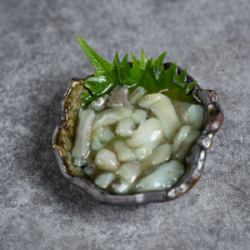 Carefully selected octopus and wasabi