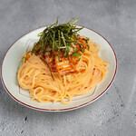 たらことキムチパスタ