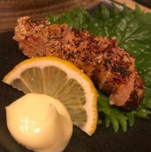 Broiled marinated cod roe