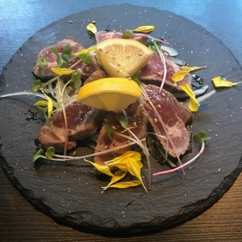 Seared beef carpaccio