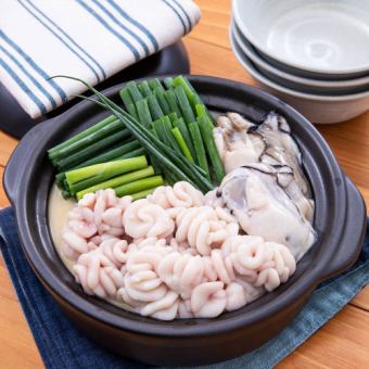 牡蠣と白子と豚の通風鍋コース◆6,000円~豪華食材をたっぷり詰め込んだ贅沢鍋~