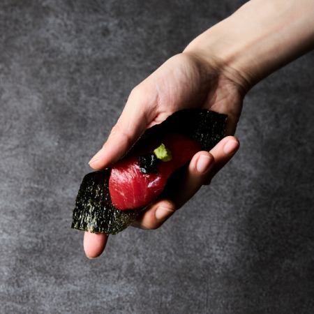 本鮪の燻製醤油手巻き
