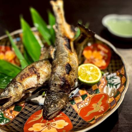 鮎の炭火焼き