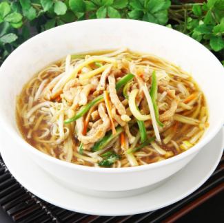 123. Pork tongue noodles [* photo] / 124. Green onion char siu noodles