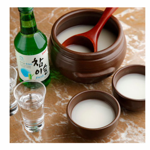 韓国のお酒も楽しめる