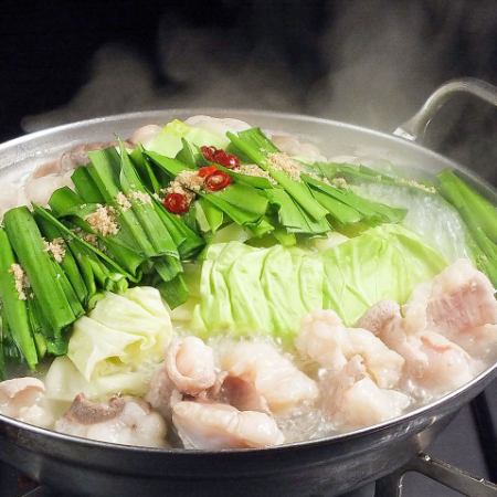 大満足！！【満腹コース】3980円 全7品選べるもつ鍋or豚しゃぶ[2時間食べ放題＆3時間飲み放題]