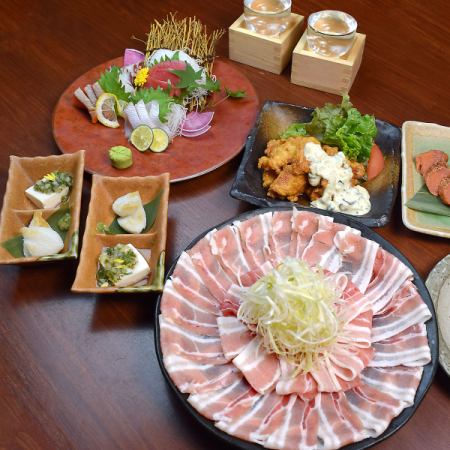 歓迎会・送別会【九州うまかもんコース】飲み放題3時間【全8品】生本鮪～特選豚の葱しゃぶしゃぶ