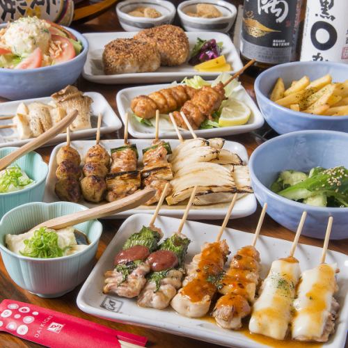 [HPG limited course ☆ All 9 items with yakitori and desserts, one drink to choose ♪] Banquet course 2500 yen (+ tax)