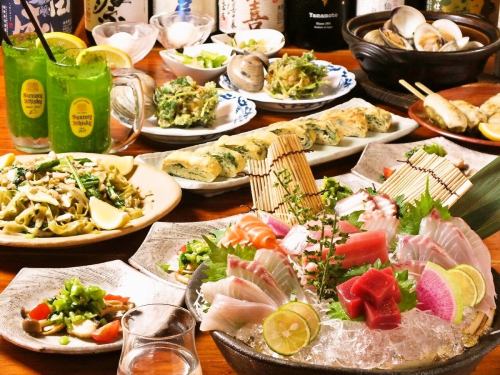 A 2-hour all-you-can-drink course from 4400 yen where you can enjoy the fresh fish you are proud of